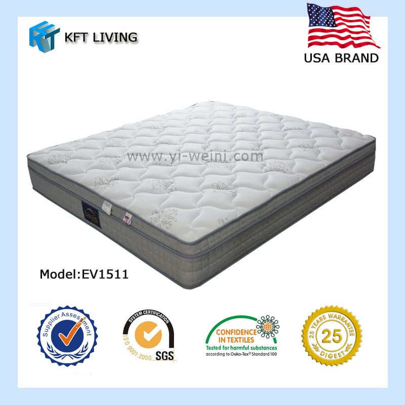 Hotel bedroom use pocket spring mattress EV1511